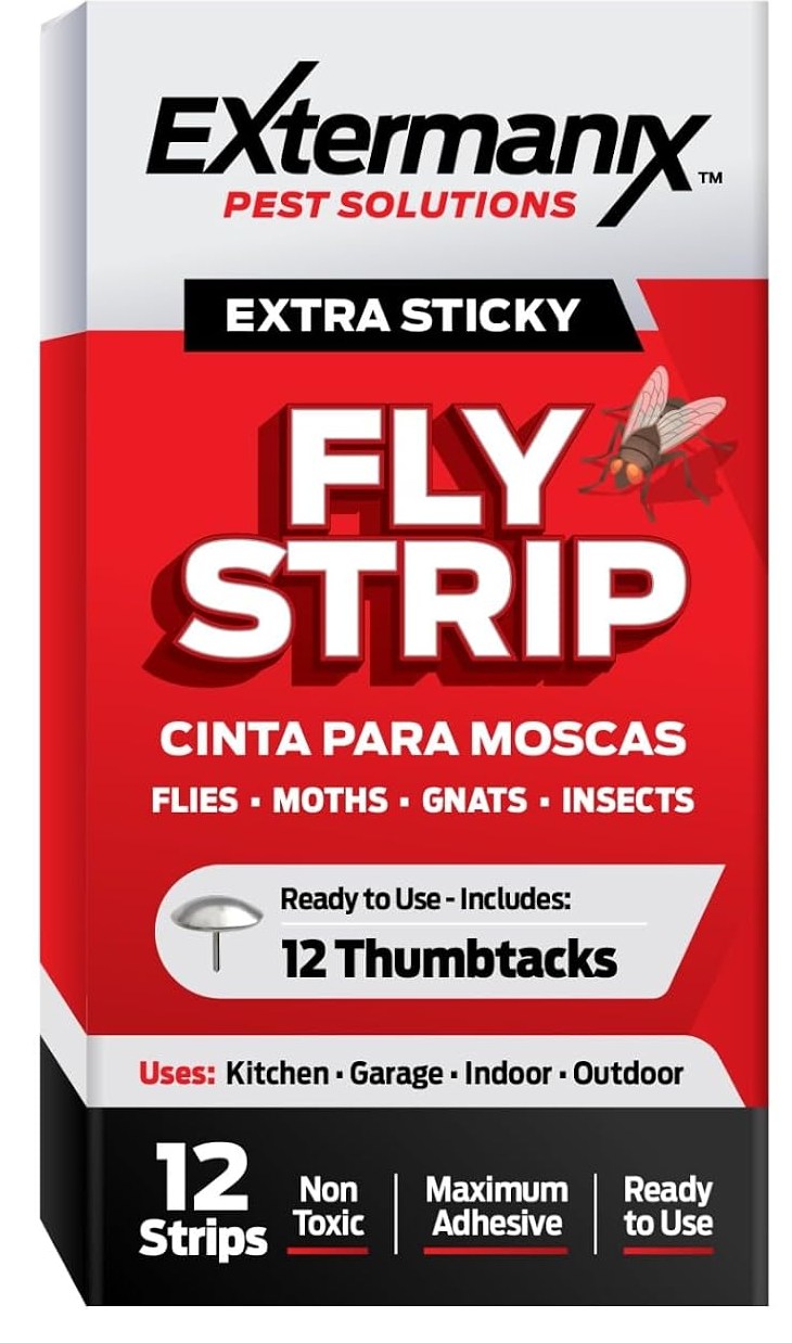 Extermanix Extra Sticky Fly Strips 12-pack retail box